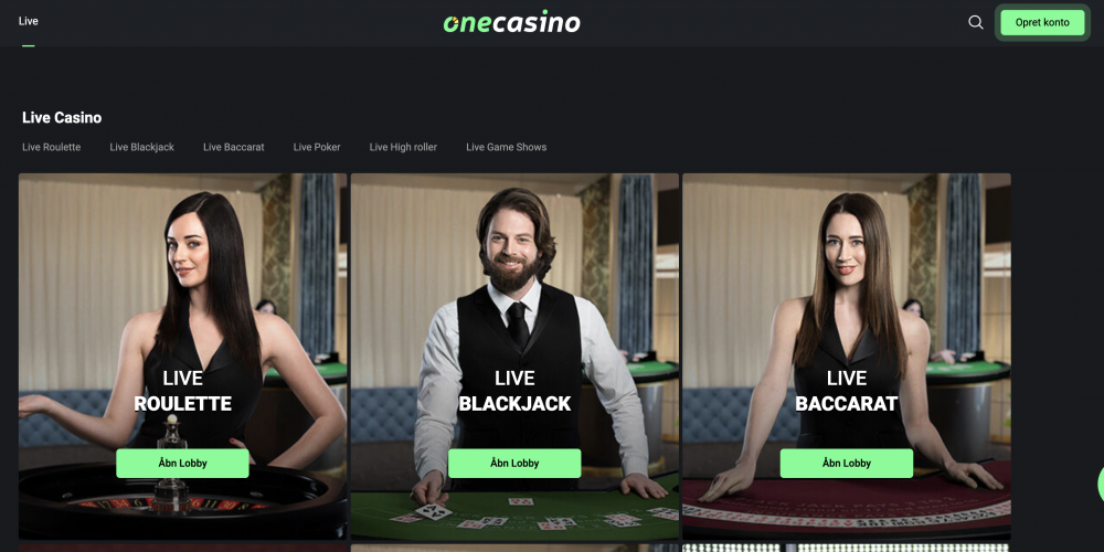 one casino live casino